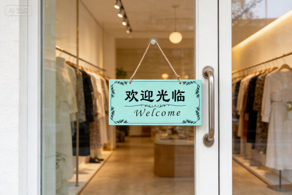 Hanging Sign 28x14cm for Upscale Retail Stores, Cafes, Salons & Spas