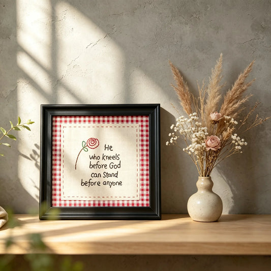 Inspirational Embroidered Art Study Setting